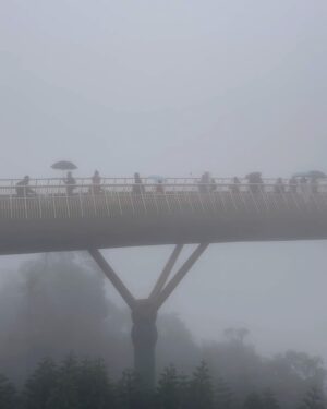 Shubhi Garg Agarwal Instagram - // The mighty Golden Hands Bridge 🌟🌁

The entire Bana Hills were covered in fog and we were freezing!!!! 🥶 As we walked on the bridge, we realised the authorities have removed the glass ramp and have replaced it with wooden flooring for the tourists to walk comfortably.
But I was so excited to see the glass ramp. Bummer! 😔

Nevertheless, we enjoyed our experience as we lived the magical moments at this iconic site. 🤩 
PS : The best time to visit Bana Hills is during the sumner if you want to see the greenery around and the bridge clearly.

There’s so much more at Bana Hills to explore. Taking you through the trip in my next posts. Stay tuned.
.
.
.
.
.
.
.
.
#pickeratpace #indianblogger #indiantravelblogger #vietnam #vietnamtravel #vietnamtrip #banahills #banahillsvietnam #goldenhandsbridge [vietnam bana hills, bana hills vietnam, golden hands bridge vietnam, indian travel influencer, danang vietnam]