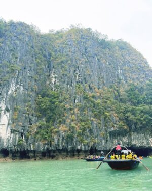 Shubhi Garg Agarwal Instagram - // We booked a day cruise for a trip to Halong Bay and it was absolutely amazing! 🛳️

The trip started with a bus ride from Hanoi to the Tuan Chuan Island and that’s where we got on the boat that the actual tour is on. They served us lunch 🥙 while we admired a few interesting sites like the fighting cock islet and Kissing Chickens rock formation. 😍

We then docked to do some fun boat rides and we opted for Speed Boat and a Bamboo Boat ride instead of Kayaking around the Luon Cave.

Our second stop was the Sung Sot Cave and this was indeed the most crowded spot. We climbed 300 steps to explore the caves and got to see a really pretty view. The limestone formations inside the caves were truly magical. ⛰️

Our last stop was the TiTop island which is a beach site and you can either go swimming or hiking but they only give you about 30 mins so we simply picked up a few snacks and enjoyed sightseeing. 😍

The entire cruise was for about 11 hours which included transportation to the Bay from Hanoi Old Quarter, a Vietnamese lunch (drinks separate charge) on the cruise, sightseeing and activities, and a sunset snack before heading back to Hanoi.
.
.
.
.
.
.
.
.
#pickeratpace #indianblogger #indiantravelblogger #vietnam #vietnamtravel #hanoi #halongbay #daycruise #halongbaycruise #travelgram #vietnamtrip [indian travel blogger, vietnam travel, halong bay cruise, day cruise halong bay]