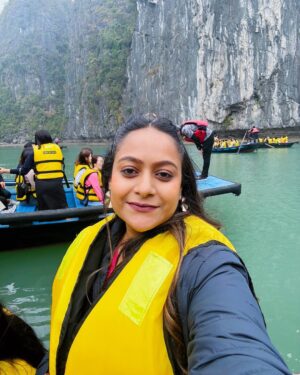 Shubhi Garg Agarwal Instagram - // We booked a day cruise for a trip to Halong Bay and it was absolutely amazing! 🛳️

The trip started with a bus ride from Hanoi to the Tuan Chuan Island and that’s where we got on the boat that the actual tour is on. They served us lunch 🥙 while we admired a few interesting sites like the fighting cock islet and Kissing Chickens rock formation. 😍

We then docked to do some fun boat rides and we opted for Speed Boat and a Bamboo Boat ride instead of Kayaking around the Luon Cave.

Our second stop was the Sung Sot Cave and this was indeed the most crowded spot. We climbed 300 steps to explore the caves and got to see a really pretty view. The limestone formations inside the caves were truly magical. ⛰️

Our last stop was the TiTop island which is a beach site and you can either go swimming or hiking but they only give you about 30 mins so we simply picked up a few snacks and enjoyed sightseeing. 😍

The entire cruise was for about 11 hours which included transportation to the Bay from Hanoi Old Quarter, a Vietnamese lunch (drinks separate charge) on the cruise, sightseeing and activities, and a sunset snack before heading back to Hanoi.
.
.
.
.
.
.
.
.
#pickeratpace #indianblogger #indiantravelblogger #vietnam #vietnamtravel #hanoi #halongbay #daycruise #halongbaycruise #travelgram #vietnamtrip [indian travel blogger, vietnam travel, halong bay cruise, day cruise halong bay]