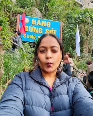 Shubhi Garg Agarwal Instagram - // We booked a day cruise for a trip to Halong Bay and it was absolutely amazing! 🛳️

The trip started with a bus ride from Hanoi to the Tuan Chuan Island and that’s where we got on the boat that the actual tour is on. They served us lunch 🥙 while we admired a few interesting sites like the fighting cock islet and Kissing Chickens rock formation. 😍

We then docked to do some fun boat rides and we opted for Speed Boat and a Bamboo Boat ride instead of Kayaking around the Luon Cave.

Our second stop was the Sung Sot Cave and this was indeed the most crowded spot. We climbed 300 steps to explore the caves and got to see a really pretty view. The limestone formations inside the caves were truly magical. ⛰️

Our last stop was the TiTop island which is a beach site and you can either go swimming or hiking but they only give you about 30 mins so we simply picked up a few snacks and enjoyed sightseeing. 😍

The entire cruise was for about 11 hours which included transportation to the Bay from Hanoi Old Quarter, a Vietnamese lunch (drinks separate charge) on the cruise, sightseeing and activities, and a sunset snack before heading back to Hanoi.
.
.
.
.
.
.
.
.
#pickeratpace #indianblogger #indiantravelblogger #vietnam #vietnamtravel #hanoi #halongbay #daycruise #halongbaycruise #travelgram #vietnamtrip [indian travel blogger, vietnam travel, halong bay cruise, day cruise halong bay]