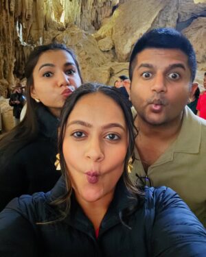 Shubhi Garg Agarwal Instagram - // We booked a day cruise for a trip to Halong Bay and it was absolutely amazing! 🛳️

The trip started with a bus ride from Hanoi to the Tuan Chuan Island and that’s where we got on the boat that the actual tour is on. They served us lunch 🥙 while we admired a few interesting sites like the fighting cock islet and Kissing Chickens rock formation. 😍

We then docked to do some fun boat rides and we opted for Speed Boat and a Bamboo Boat ride instead of Kayaking around the Luon Cave.

Our second stop was the Sung Sot Cave and this was indeed the most crowded spot. We climbed 300 steps to explore the caves and got to see a really pretty view. The limestone formations inside the caves were truly magical. ⛰️

Our last stop was the TiTop island which is a beach site and you can either go swimming or hiking but they only give you about 30 mins so we simply picked up a few snacks and enjoyed sightseeing. 😍

The entire cruise was for about 11 hours which included transportation to the Bay from Hanoi Old Quarter, a Vietnamese lunch (drinks separate charge) on the cruise, sightseeing and activities, and a sunset snack before heading back to Hanoi.
.
.
.
.
.
.
.
.
#pickeratpace #indianblogger #indiantravelblogger #vietnam #vietnamtravel #hanoi #halongbay #daycruise #halongbaycruise #travelgram #vietnamtrip [indian travel blogger, vietnam travel, halong bay cruise, day cruise halong bay]