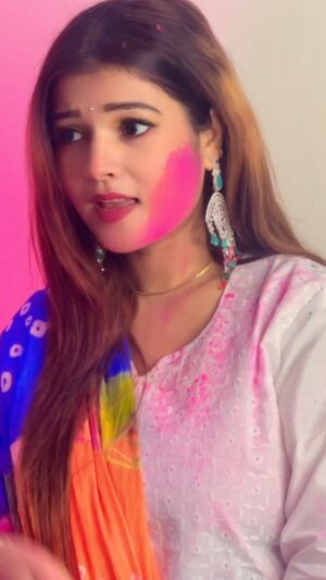 Shweta Jaiswal Instagram - rangila sawariya 💙🩷🩵🧿🙈