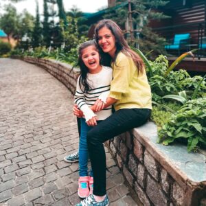 Shweta Sood Instagram - Just the 2 of us, who keeps on going for a walk to avoid boredom! 😂😅😂 🧿💙🧿
.
because, we just can’t sit idle ….!!!!
.

.
#shwetasood #punjabibrizzle 
.
.
.
.
#potd #himachal #momnbaby #babygirl #vacation