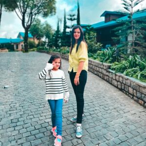 Shweta Sood Instagram - Just the 2 of us, who keeps on going for a walk to avoid boredom! 😂😅😂 🧿💙🧿
.
because, we just can’t sit idle ….!!!!
.

.
#shwetasood #punjabibrizzle 
.
.
.
.
#potd #himachal #momnbaby #babygirl #vacation