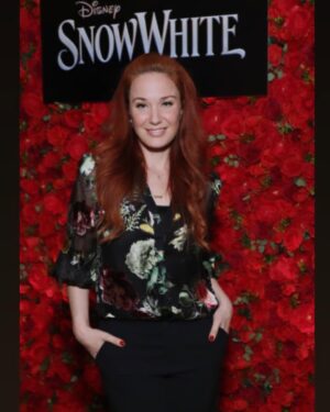 Sierra Boggess Instagram - Oh man i had such an amazing time at #snowwhite special screening last night!! It’s so beautifully done and I LOVE the new music that was written for it!!! And those cutie animals I can’t even 🐿️💖🥹 also hi @hadleyfraser as the King!!!!!!!!!! #disney