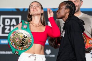 Skye Nicolson Instagram - Yap yap yap and refused to shake my hand.. it’s giving disrespectful! 🙂‍↔️ just make weight and show up please girl so I can give you the beating you’ve been begging for 🙏 AND STILL 👑✨🇦🇺