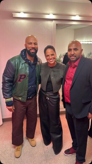Soledad O'Brien Instagram - Got a chance to interview @common last weekend at @nbaallstar in San Francisco. The city was CRAZY busy with events--but our panel about second chances for incarcerated individuals was excellent and jam-packed. If you're looking for a great organization to support, check out JUMP (the Justice and Upward Mobility Project). That's director Ken Oliver to my left.