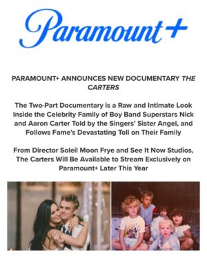 Soleil Moon Frye Instagram - I am truly honored to share the news that my latest Documentary The Carter’s is premiering on @paramountplus this year.
This has been a true labor of love for all of us involved. It has been a heart wrenching journey. I am so very grateful to @angelcharissma 
for her incredible courage, strength, and love. Thank you for trusting us with your story. This film, we hope will help others who are struggling with mental health issues, addiction, grief and loss to not feel so alone and that it will inspire meaningful conversations that help create change in the world while honoring those no longer with us. Thank you to @goldston.james 
@stevenrbaker 
@candlemedia 
@zirinskysusan @igloo360 Aysu, Cara,
 @paramountplus @rascovich @nickcarter @loriknightkle @coreyconrad @victorialeonardkelly Stacy, @scoutlaruewillis @melissajoanhart @whatsupchilds @cital_edits @bryandonnell_dp @meghanmoxsky Tim @poet_siennarose @jaggerblue_ @orpheuhan15 @jobim415 @1080phil @kidsmentalhealthfoundation @joelgoldman1999 & everyone on the team for your belief and for your incredible support and love in sharing this story.
So many more people to thank that are a pivotal part of this journey. More to come. XX