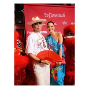 Sonia Couling Instagram - Just in time for Chinese New Year. What a fun night. Congrats to P Roj @roj_issuethailand  and @issuethailand for the launch of new collection and thank u for the gorgeous outfit and invite ka. Love mak. ❤️ #fashion #collection #issuethailand 

Hair and Make Up: @taetae_parada
