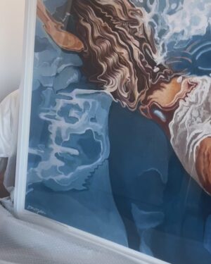Sophie Morgan Instagram - Fantasising about standing, swimming, floating, and painting right now. Bed rest strikes again….paralysis is a leveler. 

…recommendations on books, music and other routes of mental escape….v welcome..currently drawing and mixing…

Ps. Yep, these are my paintings. Done over the years. Some aren’t finished. Some are for sale. I like painting myself underwater. It’s my happy place.