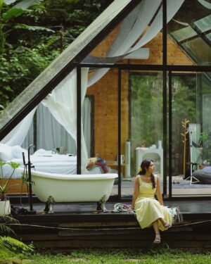 Sowkya Reddy Instagram - Serene glamping vibes in Chiang Mai 🌿✨ We absolutely loved our stay at Norden Glamping, complete with an outdoor jacuzzi and the most calming atmosphere. The people here are so warm and welcoming—it made the experience even more special. Highly recommend this gem if you’re visiting Chiang Mai! 🏕️💚
Wearing : @bohemiansoul.official 
#GlampingGoals #ChiangMaiAdventures #NordenGlamping 
.
.
.
.

( Chiang mai , Thailand , Glamping , norden glamping , Thailand stays , unique stays , nature )