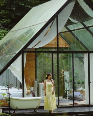 Sowkya Reddy Instagram - Serene glamping vibes in Chiang Mai 🌿✨ We absolutely loved our stay at Norden Glamping, complete with an outdoor jacuzzi and the most calming atmosphere. The people here are so warm and welcoming—it made the experience even more special. Highly recommend this gem if you’re visiting Chiang Mai! 🏕️💚
Wearing : @bohemiansoul.official 
#GlampingGoals #ChiangMaiAdventures #NordenGlamping 
.
.
.
.

( Chiang mai , Thailand , Glamping , norden glamping , Thailand stays , unique stays , nature )