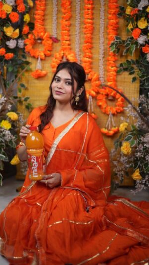 Sudeshna Biswas Instagram - #Ad This Pujo, it’s all about the people we love and the moments we cherish. 🥭 With @maazaindia, we’re making each moment count!

Scan the QR code on your Maaza bottle for a chance to join @itsmeabirchatterjee and @monami_ghosh on the Maaza Grand Pujo Parikrama! Explore the top pandals in Kolkata, snap plenty of selfies, and indulge in a special Mahabhoj. Don’t miss out on this incredible experience! 🌟

Plus, stand a chance to win* exciting vouchers from Zomato and BookMyShow! 🎁
	
*T&C Apply

#Maaza #PujoParikramaWithMAAZA #AsliAamWalaMaaza #MaazaPilaoApnaBanao #GrandPujoParikrama #Contest #ContestAlert