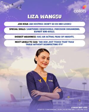 Tanu Khan Instagram - Air Aasmaan’s cabin crew is set to take off with laughter! Buckle up and tune in for a hilarious ride!

Zyada Mat Udd | Starts Tomorrow | Sun | 10:30 PM SIN / 7:30 PM SYD.

@vivekmushran @shehzadss @hellyshahofficial @ash4sak @gauravamlani @rewati.chetri @bhawsheel @maukavishal @tanu._.khan @rajesh_balwani_sahab @kunalkarankapoor

#colorstvapac #ShowsOnColorsTV #indiansinsingapore #indiansinaustralia