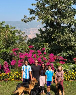 Tara Sharma Instagram - A v #happybirthday bestest 

#mum to us in the universe…we love you ❤️ #Mamma #Mummy Wishes for all good things forever great health joy safety love peace calm wealth happiness family time and lots of lovely farm jungle grandchildren and doggie time too touch wood😀🧿❤️🩷 youngest 78 year old I know 

I am sure all your Mums are the bestest to you hence my use of ‘us’ to acknowledge that. 

Mum, honestly you are my rock, my bff best friend, confidant and go to person and as most Mums, you are also the one I perhaps take most of my frustration out on, if ever upset, and for that and so much I am grateful and I apologise. As much as you always so graciously understand and as a Mum now I face this from our kids too, I am truly appreciative. 

The strongest, most adventurous and selfless person I know. So independent, practical, intelligent and filled with love. The Bestest Gaaga, aka Naani Granny to our kids.

Mum is English and came to India over 55 years ago overland, with a group of friends in Land Rovers, a story she has written and my sister had published, A 100 Days of Overland Travel. Full of adventure then, in between and now too. Farming and walking in her hills with our beautiful dogs is her joy as are her grandkids. Mum and Dad fell in love, married and she has lived here ever since. Going back to England to visit family but this is home. Grateful to live in the same building something that reassured Daddy when he was passing on. Mum and Dad’s love story is a movie waiting for us to make. Her story is. Their story. One day, we will. Mum is not on any social media and is fiercely private and self contained. Love of art, the museum, brilliant cook, so many lectures, keep her mind ticking and sharp. I have never known mum to complain, even when widowed way too young.

Too much to say about Mamma but I won’t ramble on. You all have mums I am sure you love, so just a reminder to say We Love You Mum. As as I mentioned we laugh, we fight, we love, but the bond of mum and children is so so special as is with kids and Dads too of course but that post for Daddy’s birthday haaha.

A few photos and text copy pasted from my last one haaha!

#mixedthatsus 

#staysafe