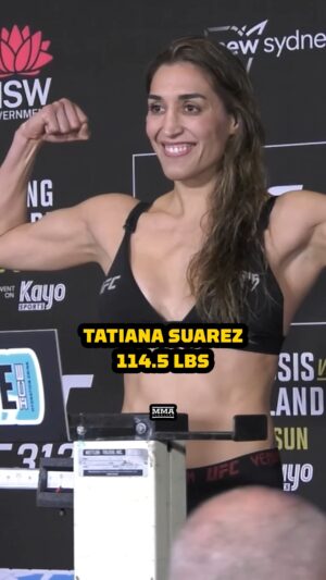 Tatiana Suarez Instagram - Tatiana Suarez officially makes championship weight for #UFC312 in Sydney 🏆 ⚖️