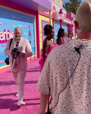 Tiffany Brooks Instagram - Did someone say #NationalBarbieDay? 👀

Throwback to the @barbiethemovie premiere 💖✨🪩

.
.
.

#moviepremiere #barbie #throwbacknothursday #allpinkeverything