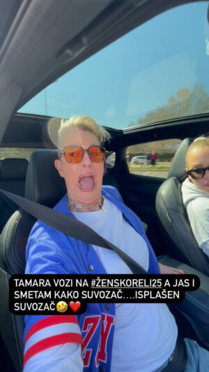 Tijana Dapčević Instagram - #Ženskoreli 2025.

Driver: @tamaratodevska 
Front seat passenger: JA
🤣🤣❤️❤️