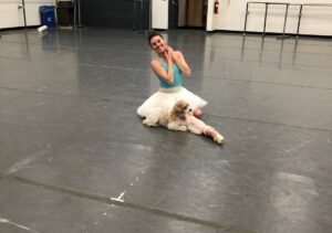 Tiler Peck Instagram - Today is my first Swan Lake performance! 🦢

A little throwback Thursday to when I last performed Swan Lake and had Cali in the rehearsal room with me and my whole family at my show. 

It’s so bittersweet to see these photos since I miss my dad and her so much, but know they will be my guardian angels ❤️

Rehearsing this time around has been a whole new experience —totally transformative— and I have loved digging deeper into the character then ever before with @isaguerin2  @gonzalogarcia79 @roman.julian.mejia 

Can’t wait to see you all at the pond tonight 🦢

#Dog #DogMom #Family #DogsOfInstagram #SwanLake #Ballet #Ballerina #Performance #ThrowbackThursday #PhotoOfTheDay #LivePerformance #Rehearsal #tbt #photos