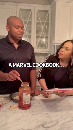 Tisha Campbell Instagram - Mannnn, here he goes again! @iamdaniwright  I blame YOU! You’re supposed to be on NEPHEW DUTY! 😂@xenthemarvellegend at it again! #cooking #food #foodie #tishacampbell #comedy #funny #dayumgina #boymom #autism #autismmom #helppppp #marvel #captainamerica #marvelcookbook ?????