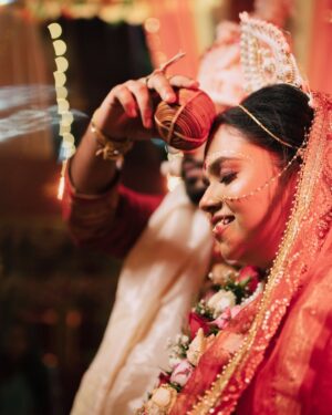 Triparna Bandyopadhyay Instagram - When Banerjee met Deb Chowdhury it was meant to be forever and always. Here’s to Welcoming my Laxmi to step into my holy pedestal and make me full. ❤️