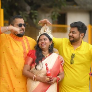 Triparna Bandyopadhyay Instagram - Briddhi 🥰 
One of the most essential ritual of any Bengali marriage. Had a dreamy day and this part of my wedding is closest to my heart ❤️
#bt #bishchalatriplene #wedding2024 #bettertogether #bridhi #briddhi