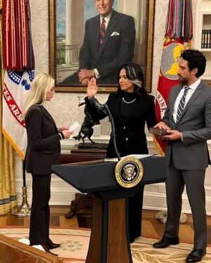 Tulsi Gabbard Instagram - CONFIRMED:  The US Senate has officially confirmed Tulsi Gabbard as the Director of National Intelligence.

We couldn’t be more proud to call @tulsigabbard a close friend and hero to the brand. 

MKC’s @joshsmithknives had the honor of being there today when she was sworn in at the White House.