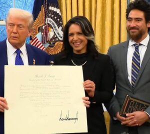 Tulsi Gabbard Instagram - Thank you @realdonaldtrump for the privilege and opportunity to serve our great country and the American people as your Director of National Intelligence.