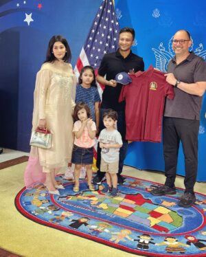 Umme Ahmed Shishir Instagram - It was great meeting USA ambassador to Bangladesh peter Haas! Very well spent afternoon playing both cricket and baseball the challenge between the ambassador and Shakib was definitely a sight to behold. Thank you for having us truly humbled by the hospitality!
