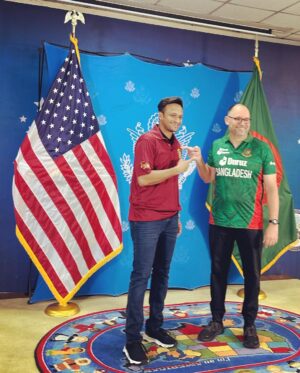Umme Ahmed Shishir Instagram - It was great meeting USA ambassador to Bangladesh peter Haas! Very well spent afternoon playing both cricket and baseball the challenge between the ambassador and Shakib was definitely a sight to behold. Thank you for having us truly humbled by the hospitality!