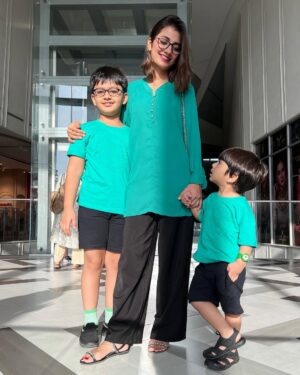 Uroosa Qureshi Instagram - TEAM Green 🇵🇰
Winning hearts is more important than 
Winning a match 🏏
So play your best & leave the rest 👍🏻
Let’s support our team 🙌🏻
#iccworldcup2023