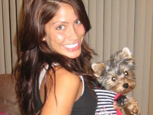 Valery M. Ortiz Instagram - I started this post this morning on the treadmill but got too emotional to finish. I miss this lil nugget so much. Happy heavenly 18th birthday mi Myli Myshell! It breaks my heart but simultaneously fills it with SO MUCH joy going through our memories together. Too hard to choose 20 favorites. 🥹 I hope you were running up a storm up there with all of your doggy family eating crackers and treats and sunbathing and getting snuggles de Abuela Panchi y Mama Meche que siempre te querían! I can’t wait to see you again my lil baby! 🤧🥹😭