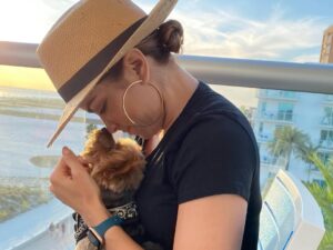 Valery M. Ortiz Instagram - I started this post this morning on the treadmill but got too emotional to finish. I miss this lil nugget so much. Happy heavenly 18th birthday mi Myli Myshell! It breaks my heart but simultaneously fills it with SO MUCH joy going through our memories together. Too hard to choose 20 favorites. 🥹 I hope you were running up a storm up there with all of your doggy family eating crackers and treats and sunbathing and getting snuggles de Abuela Panchi y Mama Meche que siempre te querían! I can’t wait to see you again my lil baby! 🤧🥹😭