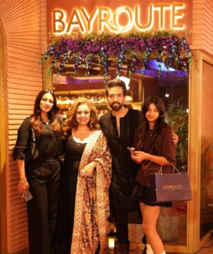Vandana Sajnani Instagram - Hosted the beautiful launch of the spectacular @bayroutedining ❤️.
An experience of the finest Turkish and Lebanese food , clearly the best in the country. The interiors and the decor along with the lighting takes you back to a beautiful old world Mediterranean charm ❤️.
The food is a gastronomical delight with the most healthiest options one could imagine. 
The lovely evening was attended by so many lovely people and each one had personally shared their memorable experience. The live music set the perfect ambience . It was truly a perfect day ‘Womens day’ where my dear @jaspinder_narula ji the amazing singer who recently won the Padmashri award , impromptu sang a few songs for us, joined in by @shwetapandit7 who too sang a couple of songs in her lovely voice  from the olden golden era. 
Sometimes an evening just flows towards perfection. 
And this was one of it ❤️.
And now Bayroute is at the hub NESCO in goregaon .. So all you lovely suburbanites what u waiting for 💝.
Go book a table soon and soak in the vibe . .
Thankyou all who came even on the busiest day in the city with tons of events lined up. Means a lot ❤️.
Big hug.. 
In this post - 
@iridhidogra you looked stunning n I’m so glad u and ur family enjoyed it❤️.
My stunning friend  @urvashiamrrahs , my darling @lostboyjourney , the beautiful people  @barkhasengupta @omkarkapoor @ashishsharma02 @rohitkverma @anupamavarmaofficial @hunarhale @tanya_satish @rajivroda @priyankaramsay @umeshpherwani @rinka_2610 @kavittasinghrana , Rakesh and Tanya Kothari , @surbhishweta @winnie1686 and Ofcourse my family @rajesh_khattar @madhusajnani @kabirluthria @dineshsajnani ❤️.
.
.📸 @_rahul_dyno