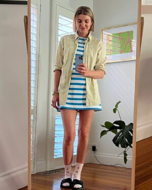 Viva Bianca Instagram - Since Summer is crawling to a close here in the southern hem and since in the name of our 🌎 I’m a stickler for wearing the same dress thrice   here are 3 ways I’ve been styling ma préféréé 2025 sun dress by @seedheritage 💙 

1. This one came as an accidental last minute school run scramble. So much wrong with it but so much right with it ya know. I mean gotta luva pattern on pattern on pattern.
2. Just fucking chic. Thank you. 
3. The romantic union of my 3 fave wardrobe additions of late 2024: said @seedheritage dress   vintage @ralphlauren denim shirt   @lebonshoppe socks 🙌🏼 
4. Found this preloved beaded necklace at a brocante in Lectoure in the south of France and felt it needed a place on the grid. 

That is all. Have a great day. 

#preloved #gifted #summerstyle #summer2025