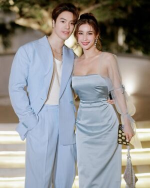 Wannarot Sonthichai Instagram - 𝑷𝒂𝒔𝒕𝒆𝒍 𝒎𝒐𝒎𝒆𝒏𝒕🩵💛💜
#marriedtomicknutch 
.
.
👗: @threep.co 
👡: @chomsoftshoes 
👛: @proshoes_official