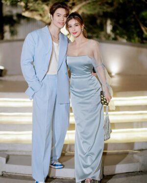 Wannarot Sonthichai Instagram - 𝑷𝒂𝒔𝒕𝒆𝒍 𝒎𝒐𝒎𝒆𝒏𝒕🩵💛💜
#marriedtomicknutch 
.
.
👗: @threep.co 
👡: @chomsoftshoes 
👛: @proshoes_official