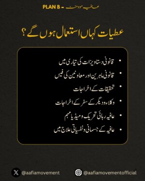 Yasra Rizvi Instagram - DID YOU FORGET DR AAFIA? 

Yes, the woman whose heart-wrenching story has reached millions across the globe; who was so close to being freed if the US president didn’t reject her plea for clemency. 

With the month of giving, Ramadan coming up, you have a golden opportunity to participate in PLAN B to #SaveAafiaNow . 

Pitch in whatever you can, if only a hundred rupees or a dollar, to help ensure Aafia gets the mental, physical and legal support she needs in this torturous time. 

SUPPORT. DONATE. SPREAD THE WORD.
#freeaafia #freeaafiasiddiqui