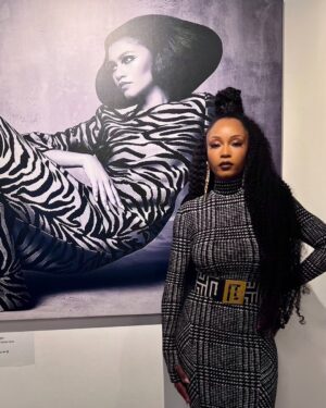 Yaya DaCosta Instagram - 1. There was so much gorgeous art on the walls of the gallery for @blackbeautyroster ‘s NY Fashion Week event. Black hair is art, indeed!
2. A little step and repeat in my little @normakamali
3. slinky dress link up
4. The Icon: IMAN @the_real_iman 
5. @ursulastephen created the hair looks for my first  ever Essence magazine shoot as a model. Bumping into each other and reminiscing about the magic we created that day on set, both early in our blessed careers, was such a sweet moment.
6. The throwback lewk in question!
7. time/space travel slinky dress link up with @zendaya 
8. Women who joyfully celebrate other women are my favorite. Instantaneous mutual appreciation of inner and outer beauty is goddess behavior.
9. The one and only, the master of all things hair, and one of my besties @chiomanvhair 
10. With the beautifully fierce women of @lorealgroupe 
11. The color palette. The lighting. The hair. The makeup. The styling. The timing. The subject. The observer. The experience. All of these are Art.
12. Met so many beautiful souls.
13. Pattern.
14. Future pulling.
15. The bussdown for natural girlies has arrived. Thank you, @evebyboz !! 💁🏾‍♀️