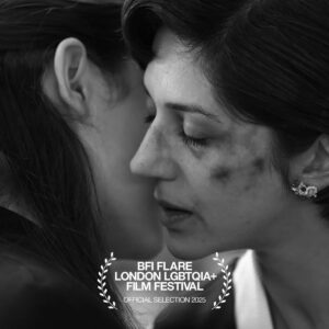Zar Amir Ebrahimi Instagram - Really excited to share that “Two People Exchanging Saliva” is having its London premiere next month at BFI Flare! London friends, please join us at 8pm on either March 22nd or March 23rd. We’ll be there in person to introduce our absurdist love story. As always, thanks to our incredible team for making this wild film with us! 
@britishfilminstitute 

Principal Cast:
Zar Amir @zaramirebrahimi
Luana Bajrami @luana.bajrami
Aurélie Boquien @aurelieboquien.comedienne
Vicky Krieps (voice over) @vickykrieps
Nicolas Bouchaud
Mitchell Jean @mitch_jean_
Mustapha Abourachid @mustaphaabourachid
Thibault de Lussy @thibaut_de_lussy
Lucile Jaillant @lucile.jaillant
Christophe Grundmann
Emilie Favre-Bertin @favrebertin

Produced by MISIA FILMS & PREROMANBRITAIN
with GALERIES LAFAYETTE, ALAMBIC PRODUCTION, ART CC CORP @misiafilms @preromanbritain @galeriedesgaleries @atelier.alambic @artcccorp

DoP- Alexandra de Saint Blanquat @alex_sblanquat
Costume designer - Rezvan Farsijani @rezvanfarsijani
Production designer - Anna Brun @annanabr
Chief electrician - Alexandra Fischer
Chief Grip - Amira Bensaada @amirabensaada
Sound - Charlie Cabocel @charlie__cab

Script - Alice Douard @lesfilmsdejune
Line Producer - Lucie Bouilleret @luciebouilleret
First Assistant - Jordan Clement @jordan.clement_ assisted by Killian Bocquet @killian_bocquet & Léo Grevé
Location manager - Thomas Belchi-Serrano
Casting - Julie Navarro @julie___navarro , Louis Navarro @louis.navarro.casting , Timothée Fiord

Make-up artist - Margot Tricot
Hair Stylist - Marcos Barajas marcospdl91

Editing - Hanna Park @hannnnnarr
Composer - Bobak Lotfipour @bobak____
Sound designer - Damian Volpe @harborpictureco
Color - Nathaniel Jencks @natjencks @postworksnewyork

Music Supervisor - Taylor Rowley @taylor.rowley

Set Photographer - Tudor Cucu @tudorcucu
Graphic design - Adam Squires @chipsny

Galeries Lafayette Team - Cécile Larrigaldie @clarrigaldie , Pauline Toulouzou @ri_poline , Marie Artifoni, Chloé Boisson

Distribution: Manifest @manifest_pictures 

Thanks to Sprüth Magers Gallery @spruethmagers and Chanel @chanelofficial @clementgeray