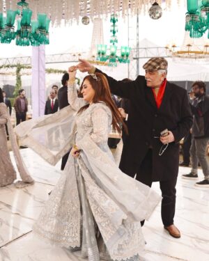 Zara Noor Abbas Instagram - Ufhhh This day was more than just a wedding - it was a celebration of love, family, and resilience. Despite the rain’s best efforts to dampen our spirits, we persevered and made this day unforgettable. 
Somethings I’ll never forget - running in and out of halls in the coldest day of Lahore, having rain washing away the decor and food stalls - watching my little brother become a husband and making sure his lady love was okay. The rain may have tried to ruin our perfect plans, but it only made this day more memorable. I’m so so grateful for the love and support of our family and friends who made this day so special. It would have been NOTHING without you all. My Event managers @zawaajevents and my @the_videographers Were the stars of the show. How they managed to capture everything and my Event person who made sure everything looked stunning even after the chaos. THANK YOU SO MUCH. Also a huge shout out to @ayesha.shoaib.malik for making my beautiful dress and giving me the perfect fit for my brothers walima. 

Apki shaaadi hogayeeee Amuuuu bhai, and Congratulations -  @ahmadabbasgill on finding your soulmate and @ssameen._ Welcome to the Family 🎉🥲 🫂🥲🧿🤍🪄