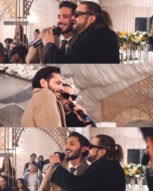 Zara Noor Abbas Instagram - Ufhhh This day was more than just a wedding - it was a celebration of love, family, and resilience. Despite the rain’s best efforts to dampen our spirits, we persevered and made this day unforgettable. 
Somethings I’ll never forget - running in and out of halls in the coldest day of Lahore, having rain washing away the decor and food stalls - watching my little brother become a husband and making sure his lady love was okay. The rain may have tried to ruin our perfect plans, but it only made this day more memorable. I’m so so grateful for the love and support of our family and friends who made this day so special. It would have been NOTHING without you all. My Event managers @zawaajevents and my @the_videographers Were the stars of the show. How they managed to capture everything and my Event person who made sure everything looked stunning even after the chaos. THANK YOU SO MUCH. Also a huge shout out to @ayesha.shoaib.malik for making my beautiful dress and giving me the perfect fit for my brothers walima. 

Apki shaaadi hogayeeee Amuuuu bhai, and Congratulations -  @ahmadabbasgill on finding your soulmate and @ssameen._ Welcome to the Family 🎉🥲 🫂🥲🧿🤍🪄