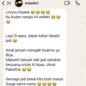 Zaskia Adya Mecca Instagram - Alhamdulillah 😭😭 maafin banget, posting foto begini di slide 1… Sangking banyak rasa di hatiku, kayanya ga cukup diungkapkan dengan jutaan kata2.. makasih, makasiiih, makasiiiiih banyaaak…

Atas izin Allah SWT, kita berhasil membangun masjid sementara di gz.. aku ga bisa kasi detail lokasinya disini 🙏🏻 liat semua temen baikk, kita bisa memfasilitasi para pejuang islam terdepan tempat untuk beribadah.. shalat, tahsin, berkumpul.. ditengah reruntuhan😭 dan sebentar lagi masuk Ramadhan.. terbayangkan olehku tempat ini akan dipakai untuk tarawih juga itikaf oleh orang2 pilihan Allah di tanah Syam 🥹🥹 

Ga putus doa untuk semua temen baik via @kitabisacom yang berpartisipasi dari bantuan - doa - atau sekedar share link di bio aku, semoga bantuan ini kelak menjadi Hujjah kita di akhirat yaaa🥹❤️ 

Teruntuk @_indadari_ sayang, makasih udah terus bergerak mencari tempat untuk kita berkontribusi.. semoga Allah berikan terus kesehatan juga kekuatan untuk kamu, supaya kita bisa terus mengambil bagian untuk berjuang di tanah Syam! 

Yuk, gerak lagi yukk.. rencana kita mau siapin makanan berbuka puasa sebulan penuh di Masjidil Aqso selama bulan ramadhan, mau ikutan?! Lgsg ke link di Bio aku yaaa… 🤗🤗 

#brbcrylagi super mellow bahagia terharu campur semua rasa 😭😭😭😭❤️❤️❤️❤️❤️