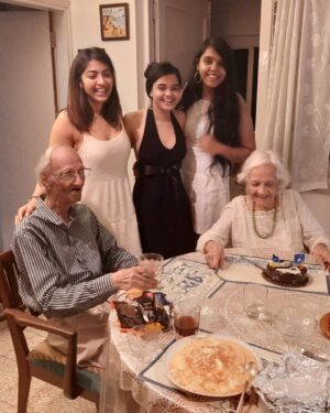 Zayn Marie Khan Instagram - The party is in heaven tonight, and I can’t even imagine the ruckus. A life fully lived and wholly loved!! Oh, my Papa! I can’t help grin through my tears that you’re reunited with your Edna - your best friend and your partner through it all. Your heavenly soul will not have a single second of silence or boredom. I can’t begin to say how much we’ll miss you - but it’s only until we meet again. Save a dance for me ♥️🎀👼🏽 105 years on Earth, forever in our hearts.