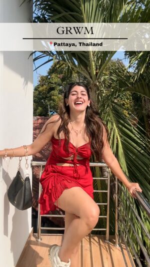 soundarya thakur Instagram - DAY 2:  Walking summer, talking summer—red hot in Pattaya! ☀️🌴 #grwm 

🔗 Outfit link attached 

• Evie Red dress @shopseoraa 
• Bag @michaelkors 
• Stacked bracelets @savana 
• Earrings @chanelofficial 
• Sunglasses @hm

#vacationmode #vacationfit #grwmreel #grwmoutfit #reddress #outfitoftheday #outfitpost #outfitideas #summeroutfitideas #thailandtravel #thailandoutfit #soundaryathakur #formocloset