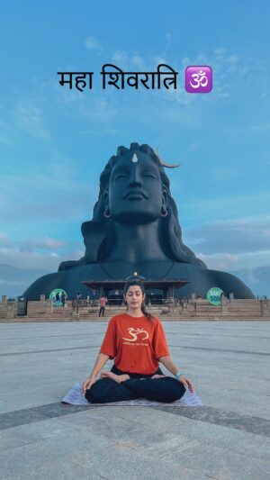 soundarya thakur Instagram - Shiva is not just known as god, but as the Adiyogi or the first yogi – the originator of yoga. 🕉️

Happy Mahashivratri! 🙏🏻
Har Har Mahadev! 🤍

#happymahashivratri #Shivaratri #adiyogi #adiyogishiva #suryanamaskar #yoga #sadhguru #mahashivratri #coimbatore #yogaeveryday #yogapractice #yogainspiration #adiyogi_shiva #adiyogishivastatue 
#shivashakti #soundaryathakur #formocloset