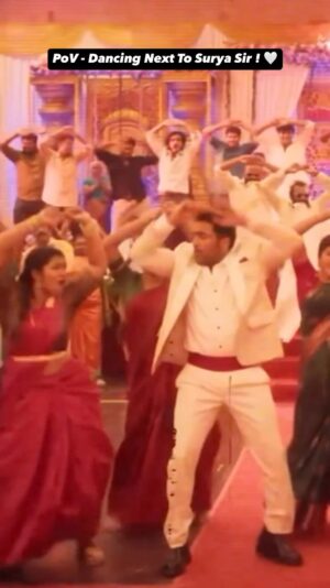 Aishwarya Venka Instagram - Kanimaaa 🤍🤌🏻 #RETRO 

A 90’s Wedding Celebration 🎉 
Happy to be a part of this great song ! Dancing next to @actorsuriya @hegdepooja is purely a bliss ! 

Thank you master @sherif_choreographer 🔥 
A @musicsanthosh Musical ♥️
A @ksubbaraj Padam ♥️🔥

#surya #suryasir #poojahedge #love #dancers #karthiksubbaraj #retro #movie #trending #happy #trendingreels #foryou #sana #kollywood #reelsvideo❤️ #reelitfeelit #suriyafans #suryafansclub

@surya_fans_club_tirunelveli @surya_fans_kerala_official @surya_fans___ @surya_fans_made_status @surya_fans_forever @suryafansz @suryaafc @_surya_fan_page_official_ @_surya_update_360_ @surya_actor @surya_fans_made_status