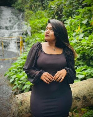 Aishwarya Venka Instagram - Nature’s Confetti Falling All Around ! 🖤🦋 

#nature #trending #waterfall #bliss #waterfalls #vattkanal #love #trip
