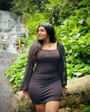 Aishwarya Venka Instagram - Nature’s Confetti Falling All Around ! 🖤🦋 

#nature #trending #waterfall #bliss #waterfalls #vattkanal #love #trip