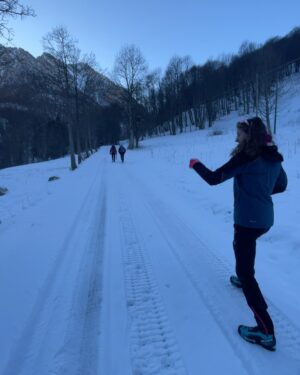 Aurora Ribero Instagram - Part 1 of the hike on the snowy snowy Mountain with the Fam🤍